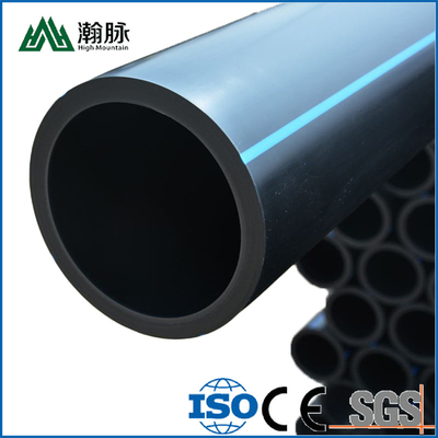 ống nước PE HDPE màu xanh hoặc đen với sọc màu xanh cho nước cung cấp và thoát nước với sọc màu xanh PE