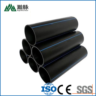 Như tùy chỉnh Kích thước HDPE ống nước Độ dày 2.3mm-117.6mm Màu xanh hoặc đen với sọc màu xanh