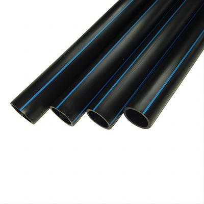 ống nước PE HDPE màu xanh hoặc đen với sọc màu xanh cho nước cung cấp và thoát nước với sọc màu xanh PE