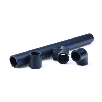 Như tùy chỉnh Kích thước HDPE ống nước Độ dày 2.3mm-117.6mm Màu xanh hoặc đen với sọc màu xanh