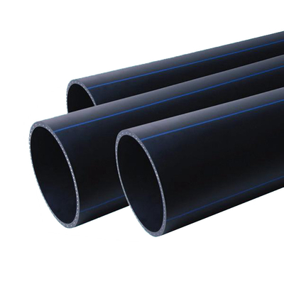 Như tùy chỉnh Kích thước HDPE ống nước Độ dày 2.3mm-117.6mm Màu xanh hoặc đen với sọc màu xanh